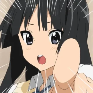 ☝️ emoji міо к-он Telegram sticker 24 of 75