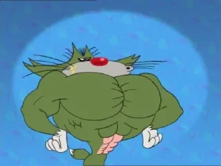 🏋‍♂️ emoji Огги и кукарачи стикеры Telegram sticker 17 of 76