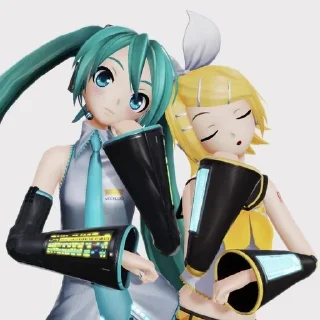 😌 emoji <❤️‍🩹> Miku & Rin @hakoivw Telegram sticker 9 of 32