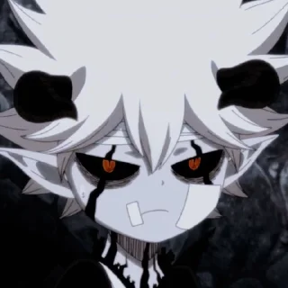 😠 emoji Чёрный клевер by @stikeru7777 Telegram sticker 5 of 21