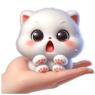 😱 emoji Пушистые ангелы @Nyasticks Telegram sticker 10 of 42