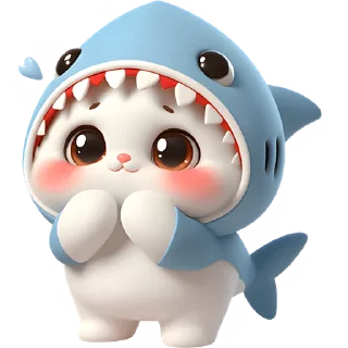 😍 emoji Пушистые акулы @Nyasticks Telegram sticker 7 of 42