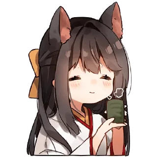 ☕ emoji Кемомими девочки @Nyasticks Telegram sticker 8 of 41