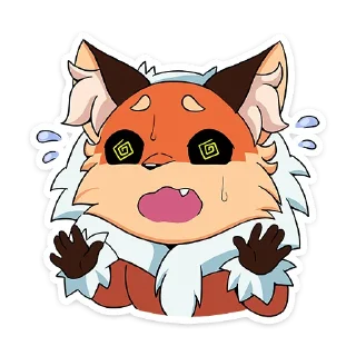 😳 emoji Лиса Алиса :: @stickroom Telegram sticker 13 of 48