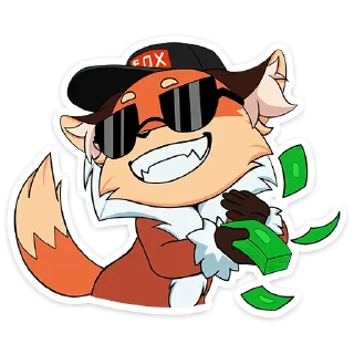 😎 emoji Лиса Алиса :: @stickroom Telegram sticker 19 of 48