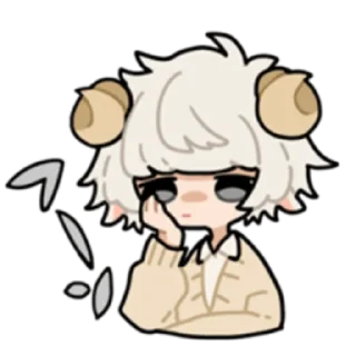 🐑 emoji Sheep of boy @nyakwii Telegram sticker 9 of 40