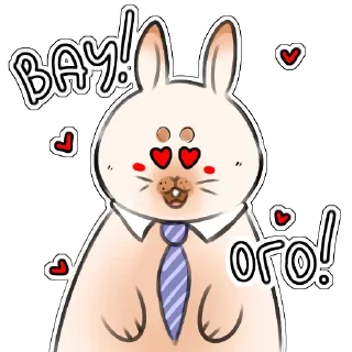 😍 emoji Зайка работяга Telegram sticker 3 of 9
