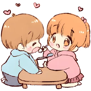 😋 emoji Парочка кун и тян @Nyasticks Telegram sticker 21 of 41