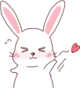 💕 emoji Fox and Rabbits :: @line_stickers Telegram sticker 15 of 40