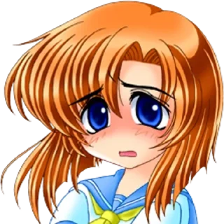 😳 emoji higurashi faces question arcs Telegram sticker 6 of 92