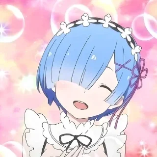 ☺️ emoji Ре зеро @anime_sticks Telegram sticker 7 of 20