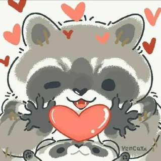 💖 emoji Еноты Telegram sticker 20 of 115