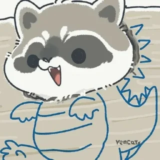 🦖 emoji Еноты Telegram sticker 23 of 115