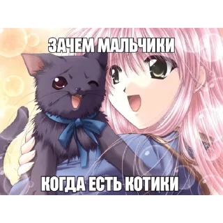 😽 emoji я не с могу жить в мире без няшек Telegram sticker 8 of 50