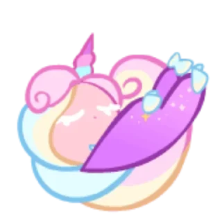 🦄 emoji Cream Unicorn Cookie! Telegram sticker 20 of 59