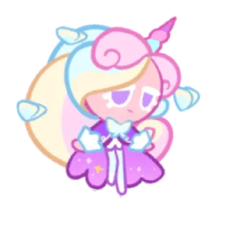 😌 emoji Unicorn cream cookie Telegram sticker 10 of 12