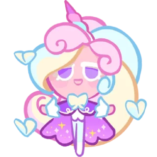 🦄 emoji Cream Unicorn Cookie! Telegram sticker 6 of 64