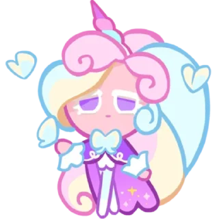 🦄 emoji Cream Unicorn Cookie! Telegram sticker 14 of 59