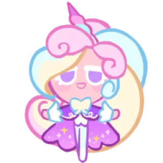 🦄 emoji Cream Unicorn Cookie! Telegram sticker 2 of 64