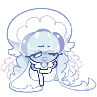 😔 emoji Frilled Jellyfish cookie Telegram sticker 6 of 18