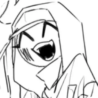 🕊 emoji ♡ Sketched YBG ♡ | @InternetYandere | ૮꒰ ˶• ༝ •˶꒱ა Telegram sticker 22 of 120