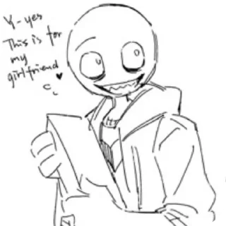 🏐 emoji ♡ Sketched YBG ♡ | @InternetYandere | ૮꒰ ˶• ༝ •˶꒱ა Telegram sticker 17 of 120