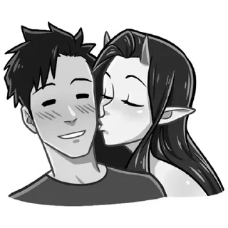 😘 emoji Дьяволица @kungrl @stickers_vk Telegram sticker 17 of 48