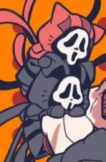 📸 emoji 𝔾ℍ𝕆𝕊𝕋 𝔽𝔸ℂ𝔼 Telegram sticker 18 of 57