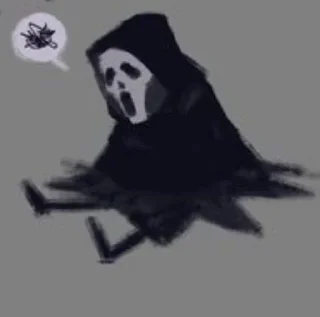 📸 emoji 𝔾ℍ𝕆𝕊𝕋 𝔽𝔸ℂ𝔼 Telegram sticker 9 of 57