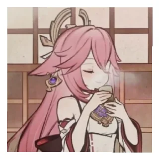 🍵 emoji ✧༺Yea Miko༻✧ Telegram sticker 9 of 26