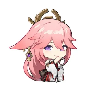 🤔 emoji ✧༺Yea Miko༻✧ Telegram sticker 18 of 26