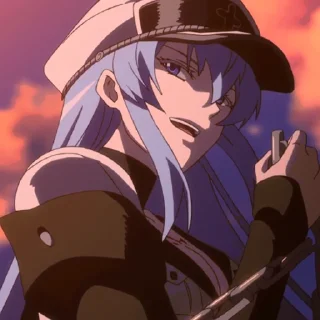 😏 emoji General Esdeath Telegram sticker 8 of 105