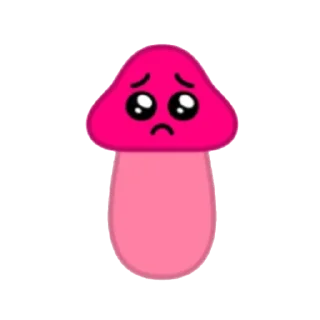 Sticker from mushroom