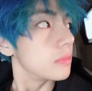 😐 emoji blue tae Telegram sticker 24 of 76