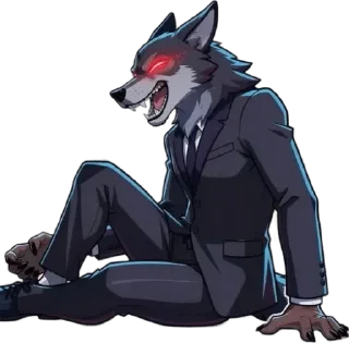 😈 emoji Волк Telegram sticker 6 of 13