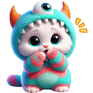 🫢 emoji Пушистые монстры 2 @Nyasticks Telegram sticker 22 of 33