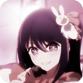 🥳 emoji 人但      °  Ai Hoshino    ₊      ꒰ ꭷ´ ·  ꒱ Telegram sticker 8 of 22