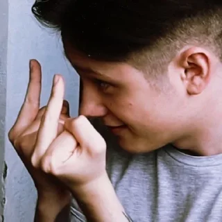 🖕 emoji Это всё. Telegram sticker 20 of 24