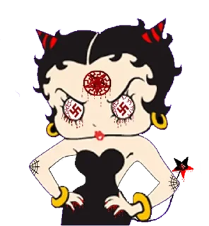 👿 emoji Nazi Betty Boop Telegram sticker 15 of 20