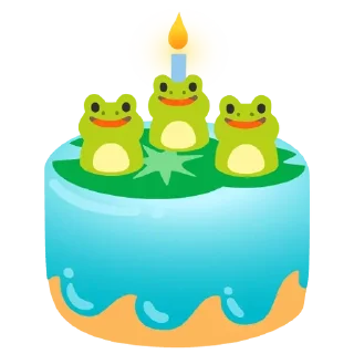 🎂 emoji Froggie Telegram sticker 24 of 28