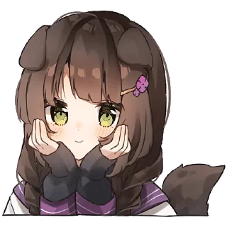🙂 emoji Кемомими девочки @Nyasticks Telegram sticker 17 of 41