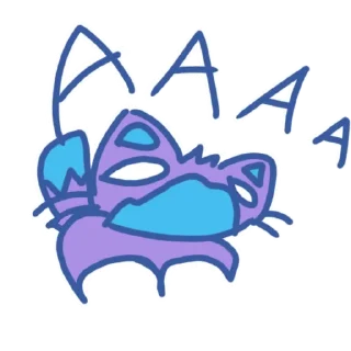😫 emoji Обкуренный фиолетовый кот Telegram sticker 11 of 22