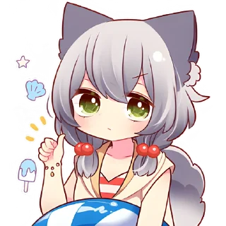 👍 emoji Летние волчата @Nyasticks Telegram sticker 9 of 41
