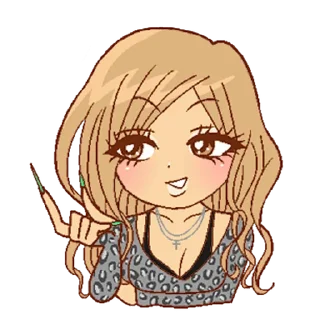 😏 emoji 2000's gyaru  ♡  @ririmoji
  by Bisuko Ezaki (line) Telegram sticker 14 of 32