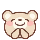 🙏 emoji HD pastel bear  ♡  @ririmoji
  by asako (line) Telegram sticker 15 of 40