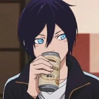 🧃 emoji 👑Yato💙 @anime_sticks Telegram sticker 13 of 20