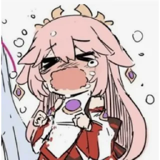 🐰 emoji yae miko🦊 Telegram sticker 22 of 31