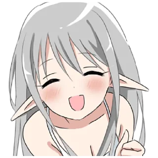 😊 emoji Эльфийка 2 @nyasticks Telegram sticker 20 of 41