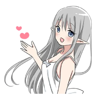 🥰 emoji Эльфийка 2 @nyasticks Telegram sticker 8 of 41