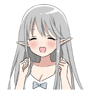 😃 emoji Эльфийка 2 @nyasticks Telegram sticker 23 of 41